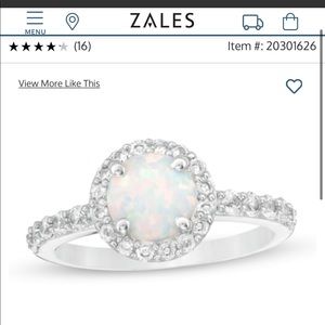 Opal and Sapphire ring in sterling silver